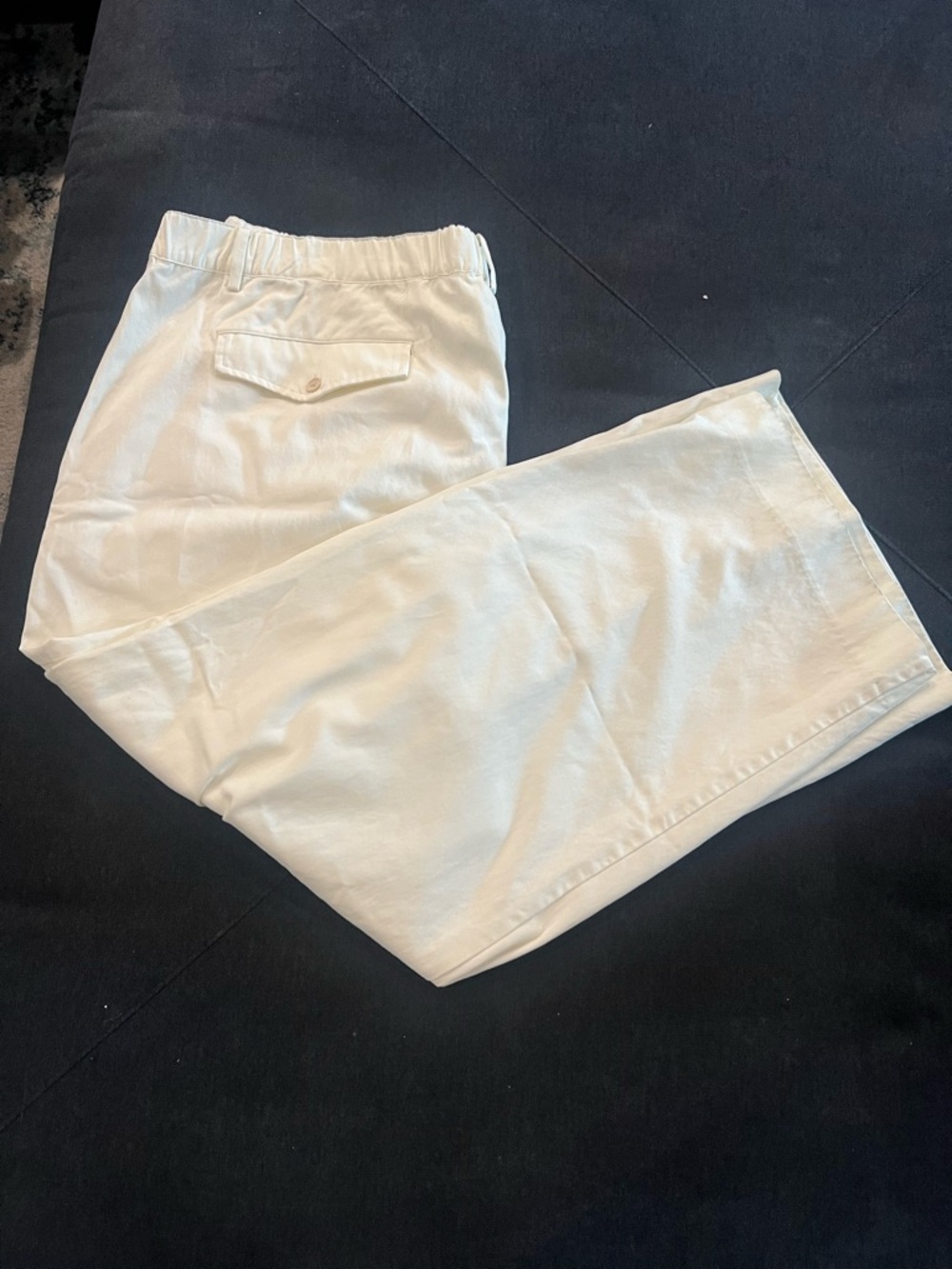 Banana Republic Off-White Wide-Leg Pull-On Pants